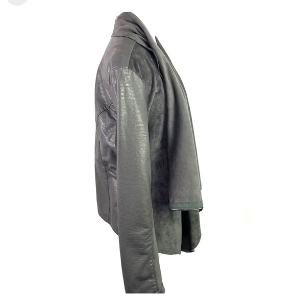 Blank nyc faux suede and leather wrap jacket (M) - Picture 3 of 5